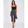 image:imageMakeMeChic Womens Going Out Capri Pants Sexy Y2K Lace Up Capri Pants High Waisted Skinny Stretchy PantsPolka Dots Black