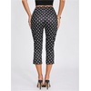 image:imageMakeMeChic Womens Going Out Capri Pants Sexy Y2K Lace Up Capri Pants High Waisted Skinny Stretchy PantsPolka Dots Black