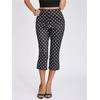 image:imageMakeMeChic Womens Going Out Capri Pants Sexy Y2K Lace Up Capri Pants High Waisted Skinny Stretchy PantsPolka Dots Black