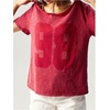 image:imageMakeMeChic Womens Off The Shoulder Tops Y2k Number Print Short Sleeve Casual Going Out T ShirtRed