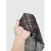 image:imageMakeMeChic Womens Plaid Sweetheart Tops Mesh Bow Cap Sleeve Y2k T Shirts with ScarfBrown