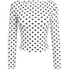 image:imageMakeMeChic Womens Polka Dots Top Mesh Sheer Tops Ruffle Long Sleeve Y2K Party Going Out TopsWhite