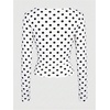 image:imageMakeMeChic Womens Polka Dots Top Mesh Sheer Tops Ruffle Long Sleeve Y2K Party Going Out TopsWhite
