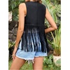 image:imageMakeMeChic Womens Rivet Suede Tassel Sleeveless Vest Jacket Open Front Cowboy Chic Fringe Vest OuterwearBlack B