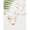 image:imageMakeMeChic Womens Starfish Gold Hand Chain Bracelets Ring Bracelet Charm JewelryBlack