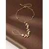 image:imageMakeMeChic Womens Starfish Gold Hand Chain Bracelets Ring Bracelet Charm JewelryGold