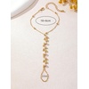 image:imageMakeMeChic Womens Starfish Gold Hand Chain Bracelets Ring Bracelet Charm JewelryGold