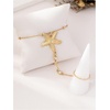 image:imageMakeMeChic Womens Starfish Gold Hand Chain Bracelets Ring Bracelet Charm JewelrySolid Gold