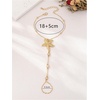 image:imageMakeMeChic Womens Starfish Gold Hand Chain Bracelets Ring Bracelet Charm JewelrySolid Gold