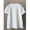 image:imageMakeMeChic Womens Striped Crew Neck Tee Shirt Short Sleeve Oversized Summer TopsWhite