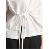 image:imageMakeMeChic Womens Tie Front Tops Short Sleeve Summer T Shirt Tops Crewneck Crop TeesWhite