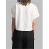 image:imageMakeMeChic Womens Tie Front Tops Short Sleeve Summer T Shirt Tops Crewneck Crop TeesWhite