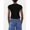 image:imageMakeMeChic Womens Twist Asymmetrical Tops Summer Tops Cap Sleeve T Shirt Dressy Casual BlouseBlack