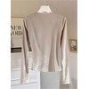 image:imageMakeMeChic Womens Velvet Wrap V Neck T Shirts Ruched Long Sleeve Party Night Out TopsApricot