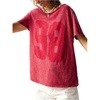 image:imageMakeMeChic Womens Off The Shoulder Tops Y2k Number Print Short Sleeve Casual Going Out T ShirtRed