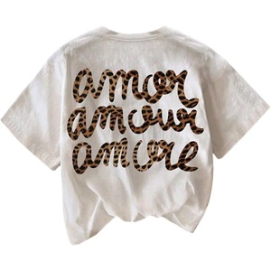image:imageMakeMeChic Womens Graphic Tees Cheetah Print T Shirt Tops Y2k Crew Neck Short Sleeve Summer TopsWhite