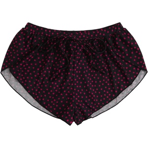 image:imageMakeMeChic Womens Pajama Bottoms Floral Print Tie Front Micro Short Side Slit Summer Lounge ShortsRed Heart