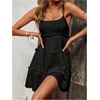 image:imageMakeMeChic Womens Boho Mini Dress Summer Vacation Sundress Dots Sleeveless Cami Country Short DressBlack