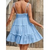 image:imageMakeMeChic Womens Boho Mini Dress Summer Vacation Sundress Dots Sleeveless Cami Country Short DressBlue