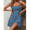 image:imageMakeMeChic Womens Boho Mini Dress Summer Vacation Sundress Dots Sleeveless Cami Country Short DressDusty Blue
