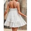 image:imageMakeMeChic Womens Boho Mini Dress Summer Vacation Sundress Dots Sleeveless Cami Country Short DressWhite
