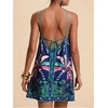 image:imageMakeMeChic Womens Boho Tropical Halter Mini Dress Backless Summer Vacation Dresses Floral SundressTropical Blue
