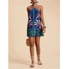 image:imageMakeMeChic Womens Boho Tropical Halter Mini Dress Backless Summer Vacation Dresses Floral SundressTropical Blue