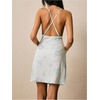image:imageMakeMeChic Womens Floral Sequin Criss Cross Mini Dress Draped Spaghetti Strap Summer Cami DressesBlue