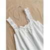 image:imageMakeMeChic Womens Frill Trim Sleeveless Tank Dress Bow A Line Summer Mini Dresses SundressWhite