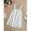 image:imageMakeMeChic Womens Frill Trim Sleeveless Tank Dress Bow A Line Summer Mini Dresses SundressWhite