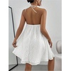 image:imageMakeMeChic Womens Halter Dress Summer White Beach Mini Backless Flowy Short DressWhite