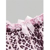 image:imageMakeMeChic Womens Leopard Print Corset Top Bow Lace Strapless Tube Crop Tops Y2K Bandeau TopMulticolor