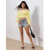 image:imageMakeMeChic Womens Renaissance Costume Shirts Pirate Top Off Shoulder Tops Long Sleeve BlouseYellow