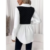 image:imageMakeMeChic Womens Soft BlouseBlack Dots