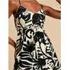 image:imageMakeMeChic Womens Summer Floral Boho Mini Dress A Line Smocked Beach Vacation Dresses SundressBlack