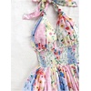 image:imageMakeMeChic Womens Summer Mini Dress Floral Halter Ruffle Backless A Line Dresses Flowy Cami Vacation SundressMulticolor