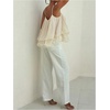 image:imageMakeMeChic Womens Summer Ruffle Tops Layered Babydoll Sheer Backless Date Dressy Crop TopsApricot