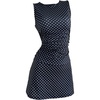 image:imageMakeMeChic Womens Polka Dots Tank Dress Ruched Sleeveless Bodycon Party Mini DressesBlue Polka Dots