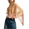 image:imageMakeMeChic Ponchos for Women Sheer Poncho Sweater Shawl Wraps CoverupApricot