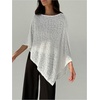 image:imageMakeMeChic Ponchos for Women Sheer Poncho Sweater Shawl Wraps CoverupBeige