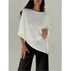 image:imageMakeMeChic Ponchos for Women Sheer Poncho Sweater Shawl Wraps CoverupBeige