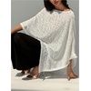 image:imageMakeMeChic Ponchos for Women Sheer Poncho Sweater Shawl Wraps CoverupBeige