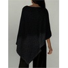 image:imageMakeMeChic Ponchos for Women Sheer Poncho Sweater Shawl Wraps CoverupBlack