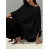 image:imageMakeMeChic Ponchos for Women Sheer Poncho Sweater Shawl Wraps CoverupBlack