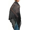 image:imageMakeMeChic Ponchos for Women Sheer Poncho Sweater Shawl Wraps CoverupBlack Knitted