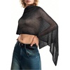 image:imageMakeMeChic Ponchos for Women Sheer Poncho Sweater Shawl Wraps CoverupBlack Knitted