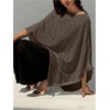 image:imageMakeMeChic Ponchos for Women Sheer Poncho Sweater Shawl Wraps CoverupBrown