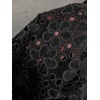 image:imageMakeMeChic Womens Boho Floral Lace V Neck Blouse Tie Front Short Sleeve Crop TopsBlack B