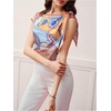 image:imageMakeMeChic Womens Boho T Shirt Crewneck Tie Bow Elegant Blouse TopsOrange
