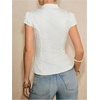 image:imageMakeMeChic Womens Chinese Shirts Summer Cheongsam Tops Mock Neck Buckle Short Sleeve BlouseApricot